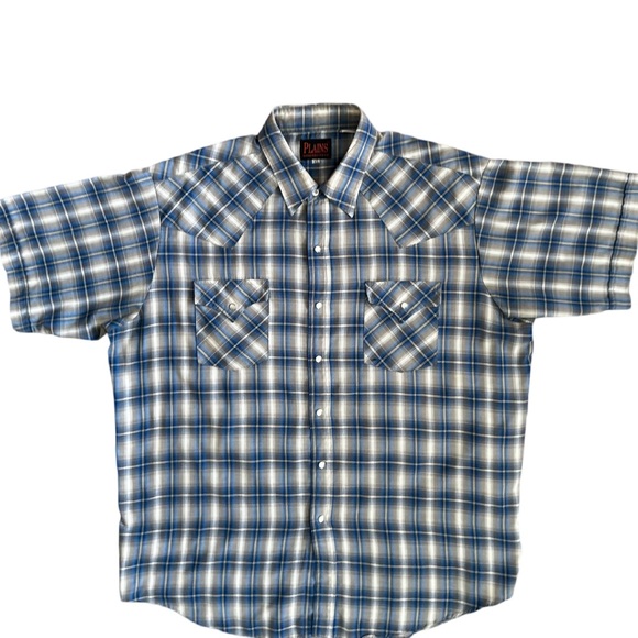 Men’s Blue-Gray Western Shirt Sz XL - Picture 6 of 11